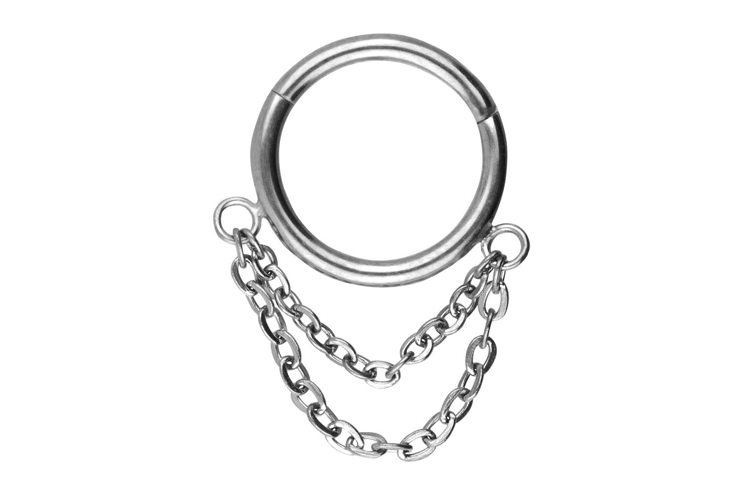 Chirurgenstahl Segmentring Clicker Piercing 2 KETTEN